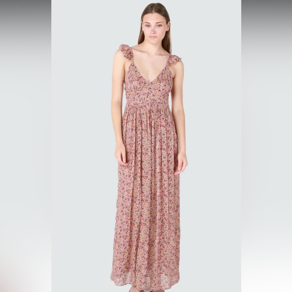 Soft Taupe Floral Maxi